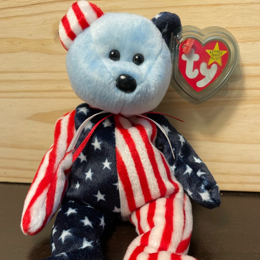 Spangle blue bear- 1999 TY Beanie Baby //$3/38